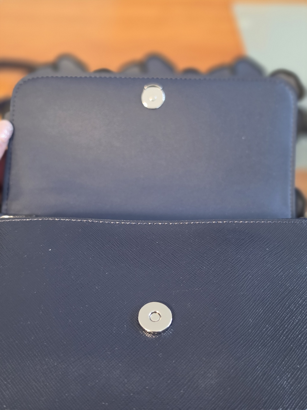 Elegant Kate Spade Madison Embroidered Floral Widow Mini-Flap Crossbody, Navy - Picture 7 of 14